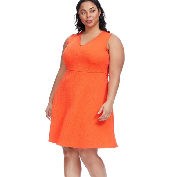 C'est Nous By Shoshanna Sleeveless Orange  N9Z - Picture 2 of 3